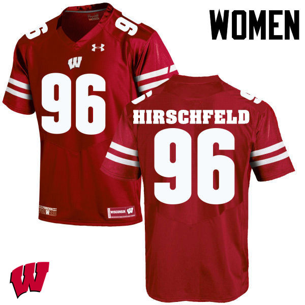 Wisconsin Badgers Women's #96 Billy Hirschfeld NCAA Under Armour Authentic Red College Stitched Football Jersey NK40A81OR